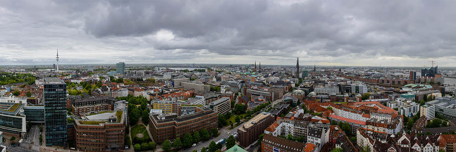 Aussicht auf Hamburg vom Michel