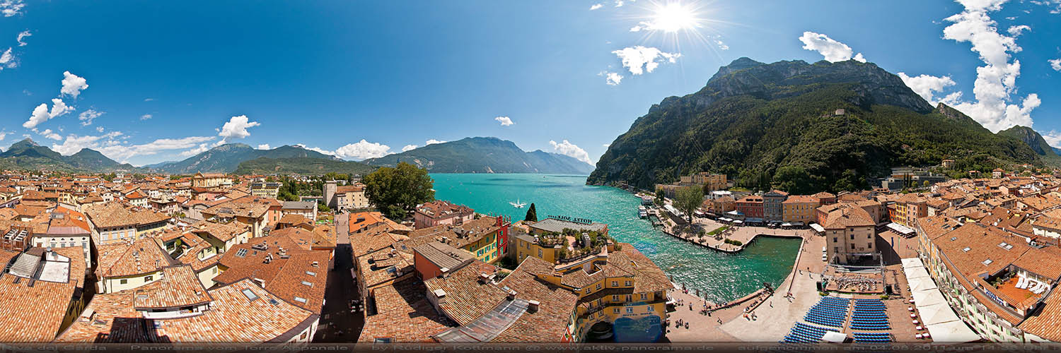 360°-Turmpanorama in Riva del Garda vom Torre Apponale