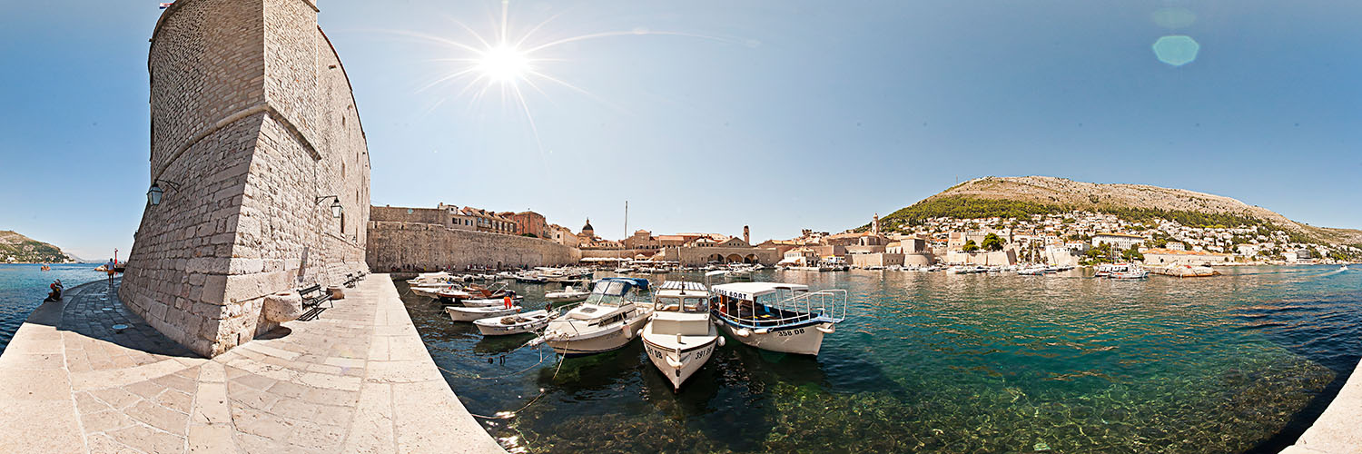 Altstadthafen von Dubrovnik - 360°-Panorama