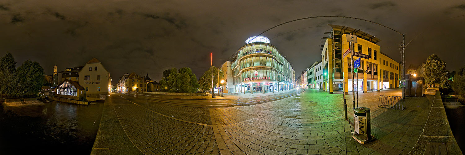 360°-Panorama auf der Schlösserstraße in Erfurt bei der Neuen Mühle